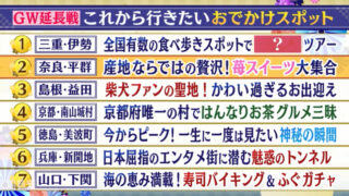 毎日放送「西乃風ブラン堂」総集編で「大和路へぐり」が全国２位になりました！